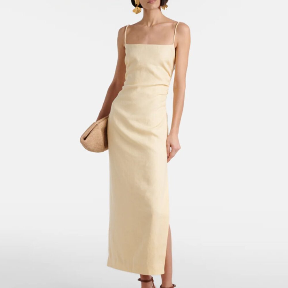 SIR the Label / Mytheresa Tamara Linen Midi Dress NWT - $555 In Store Sz 2